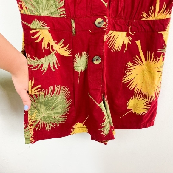 NWT Free People Hawaiian Tropical Cotton Romper Sz M - Picture 8 of 13